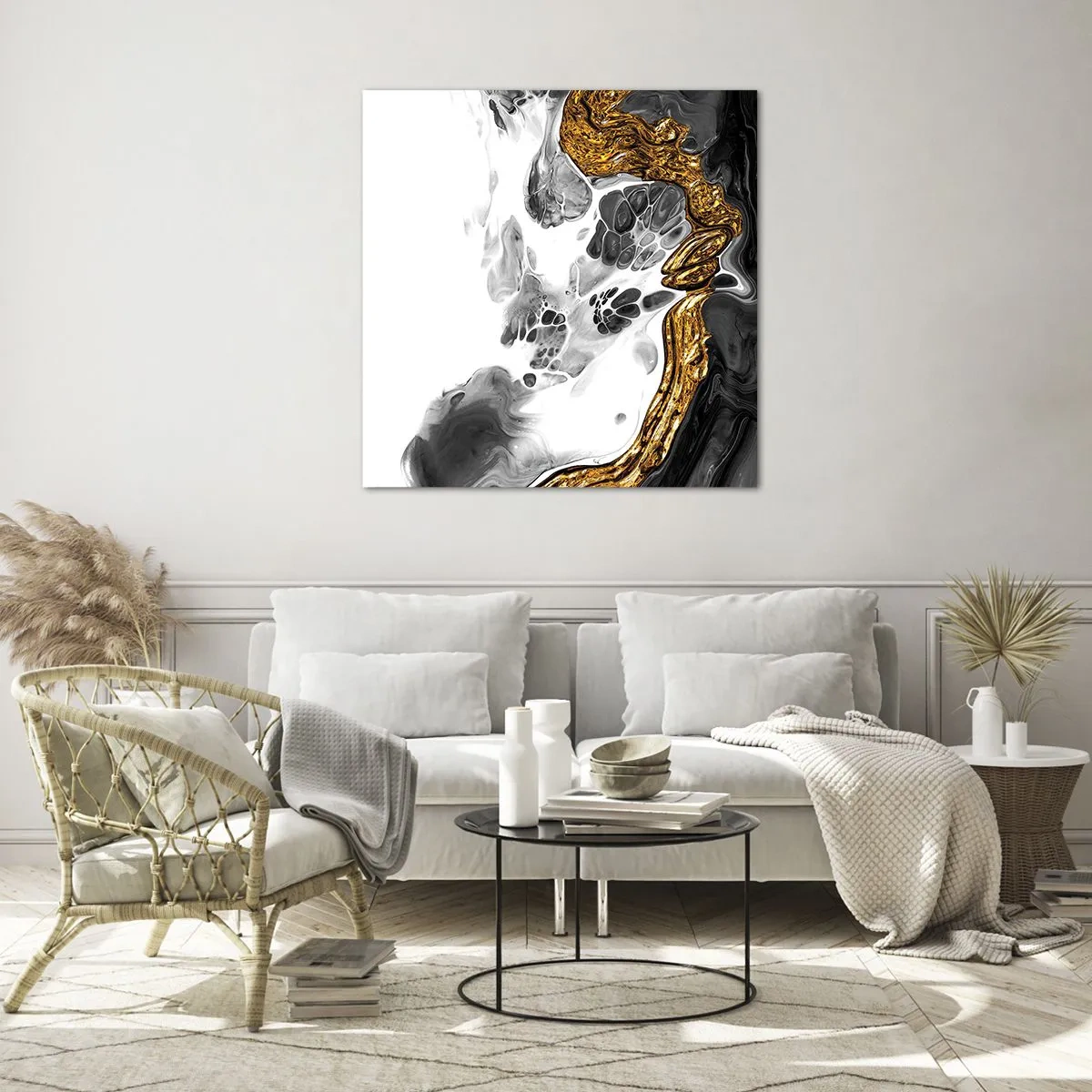 Obraz na skle - Organická kompozícia - 60x60 cm