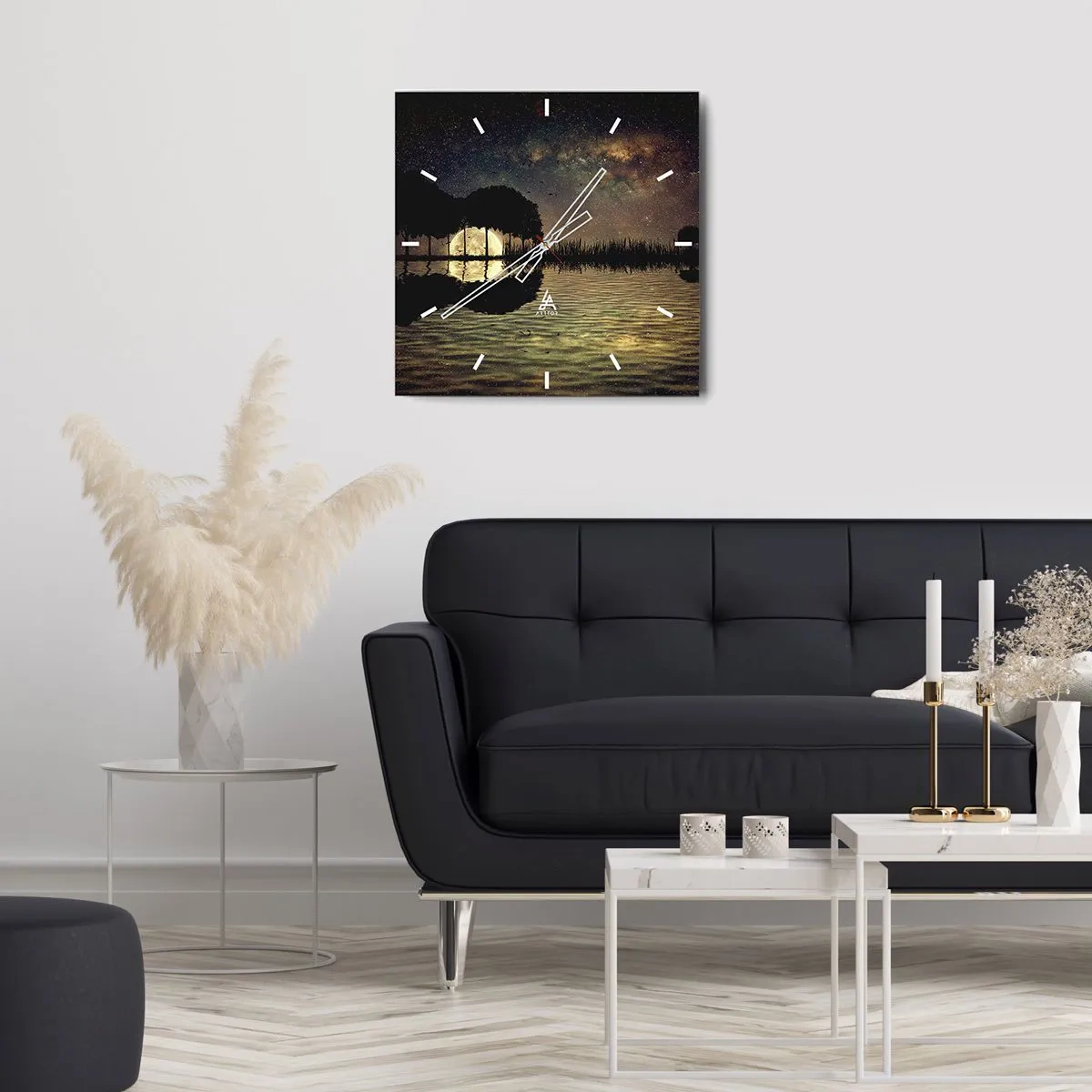 Nástenné hodiny - Noc na konci sveta - 40x40 cm