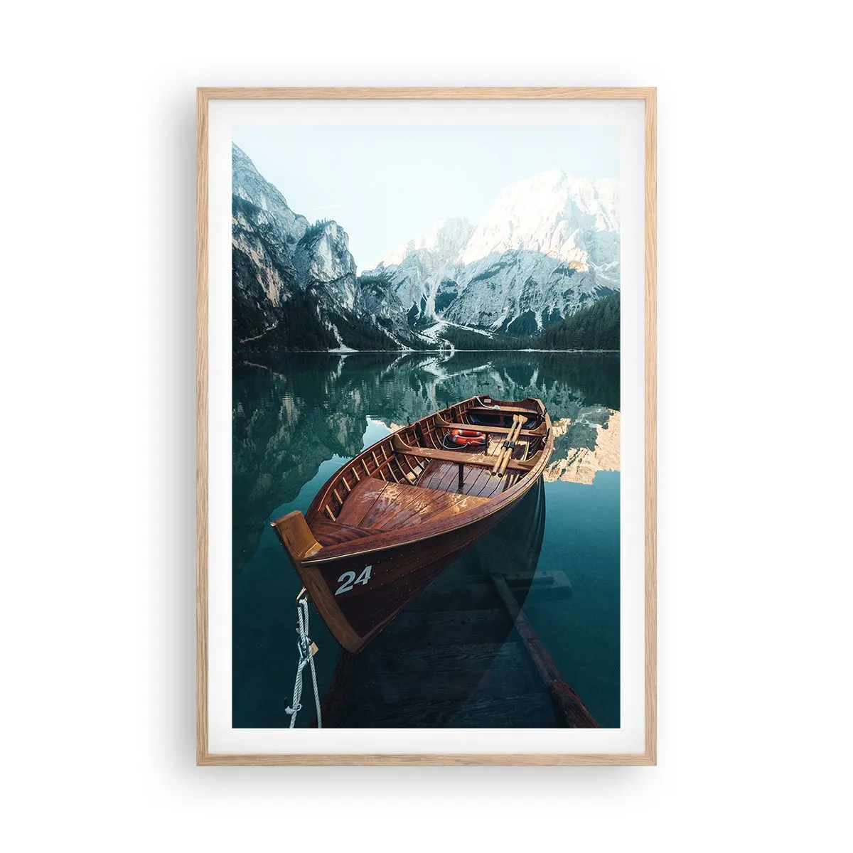 Plagát v ráme zo svetlého duba - Ako namaľované na skle - 61x91 cm