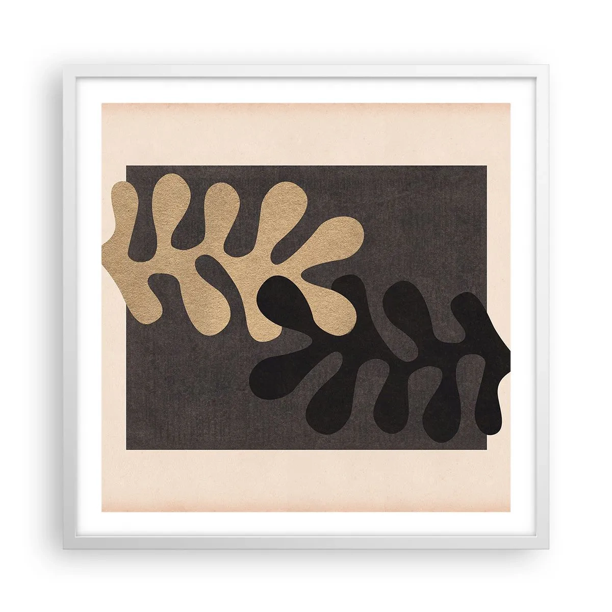 Plagát v bielom ráme - Neprítomnosť a doplnenie - 60x60 cm