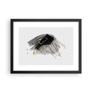 Plagát v čiernom ráme - V čiernej a zlatej - 40x30 cm