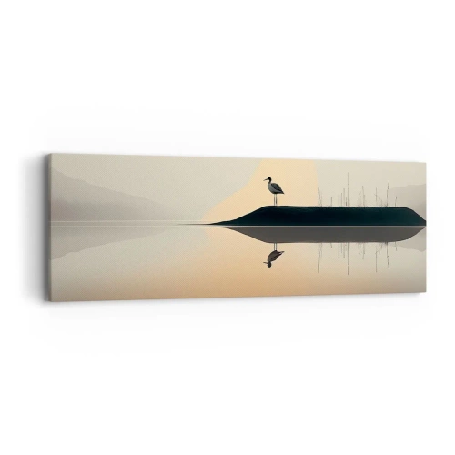 Obraz na plátne - Pán na jazere - 90x30 cm