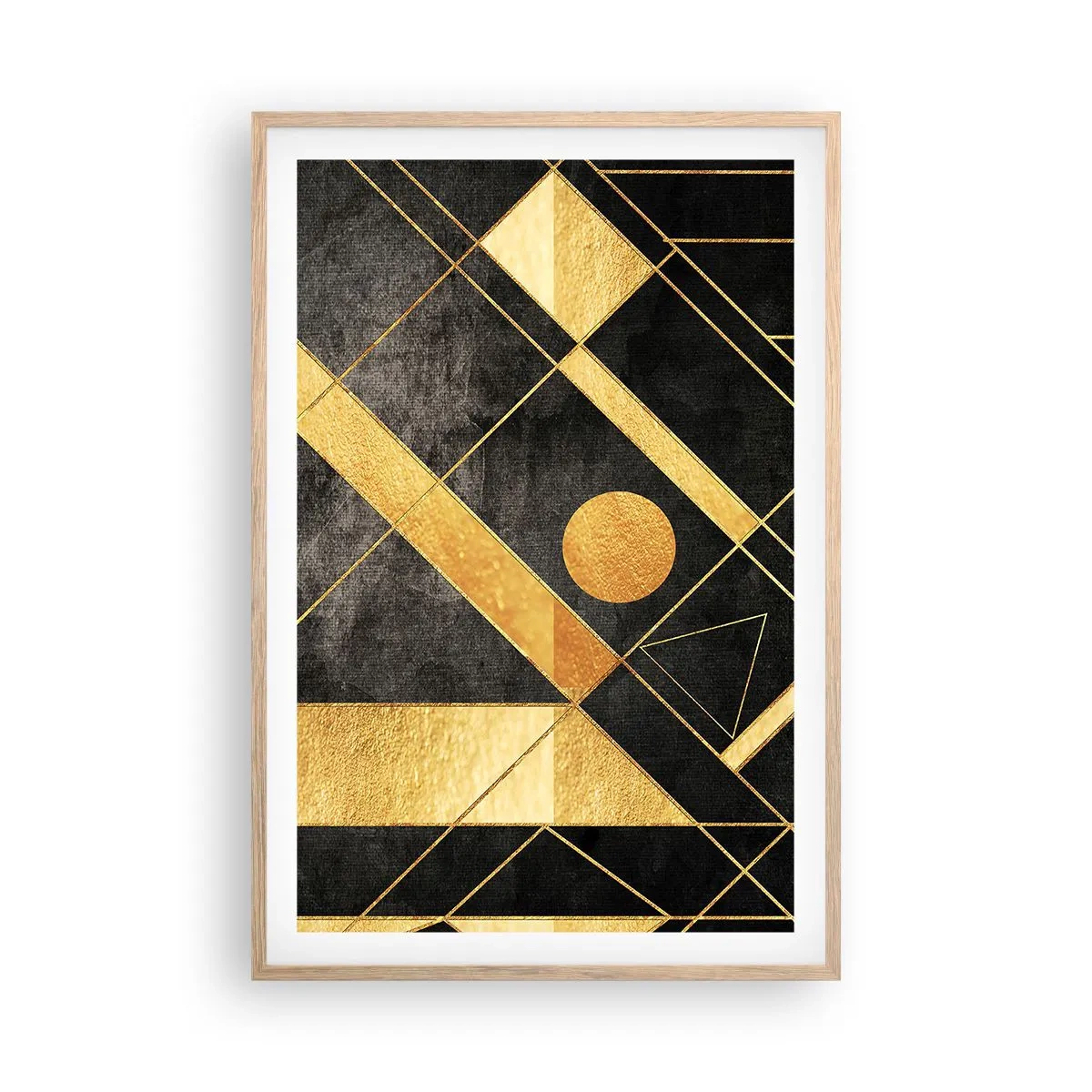 Plagát v ráme zo svetlého duba - Slnko púšte - 61x91 cm