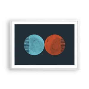 Plagát v bielom ráme - Iba geometria? - 70x50 cm