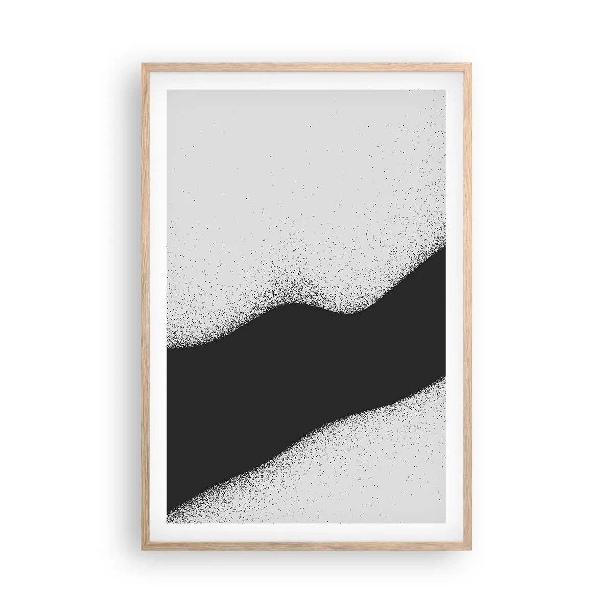 Plagát v ráme zo svetlého duba - Plynulá rovnováha - 61x91 cm