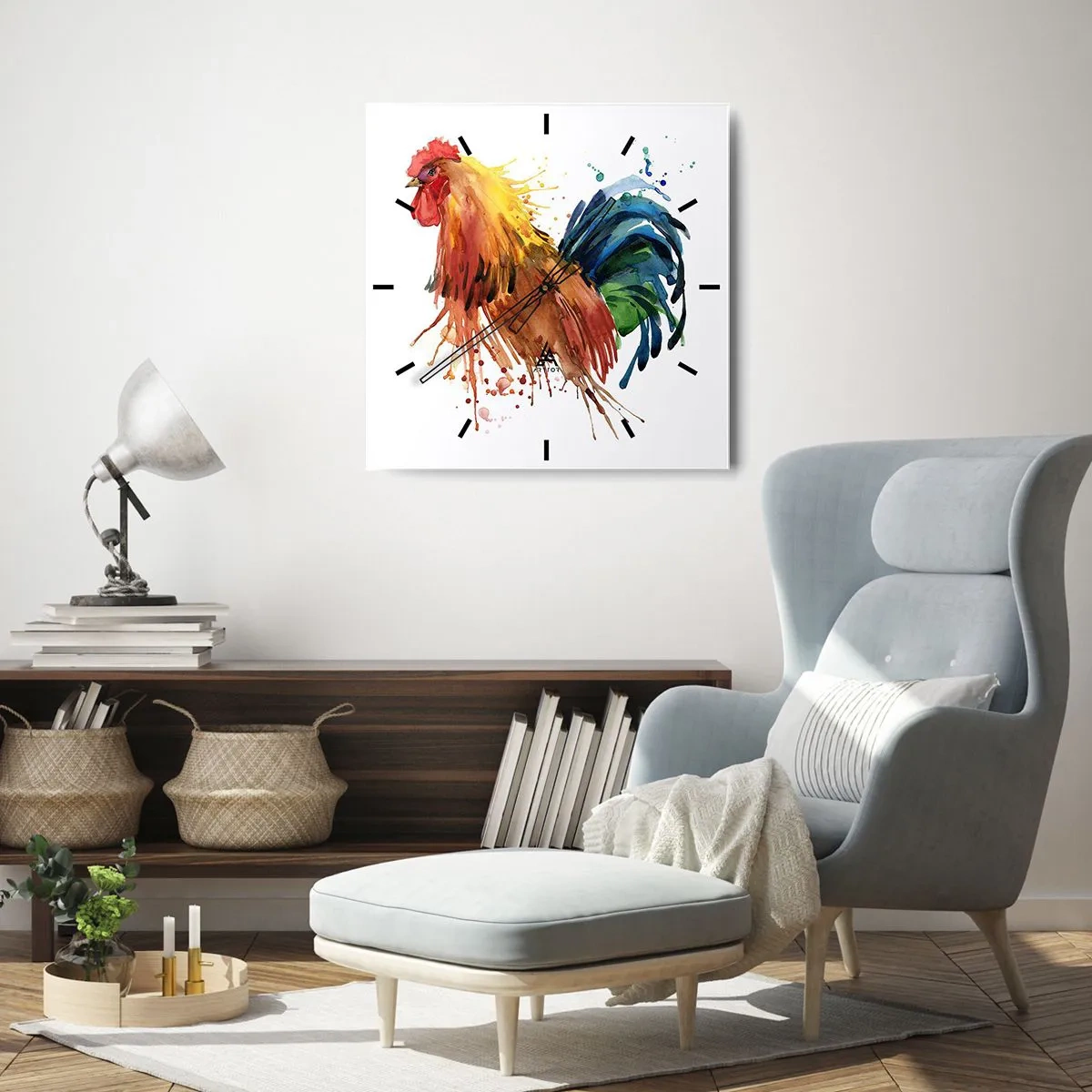 Nástenné hodiny - Kráľovský šat, kráľovská pýcha - 40x40 cm