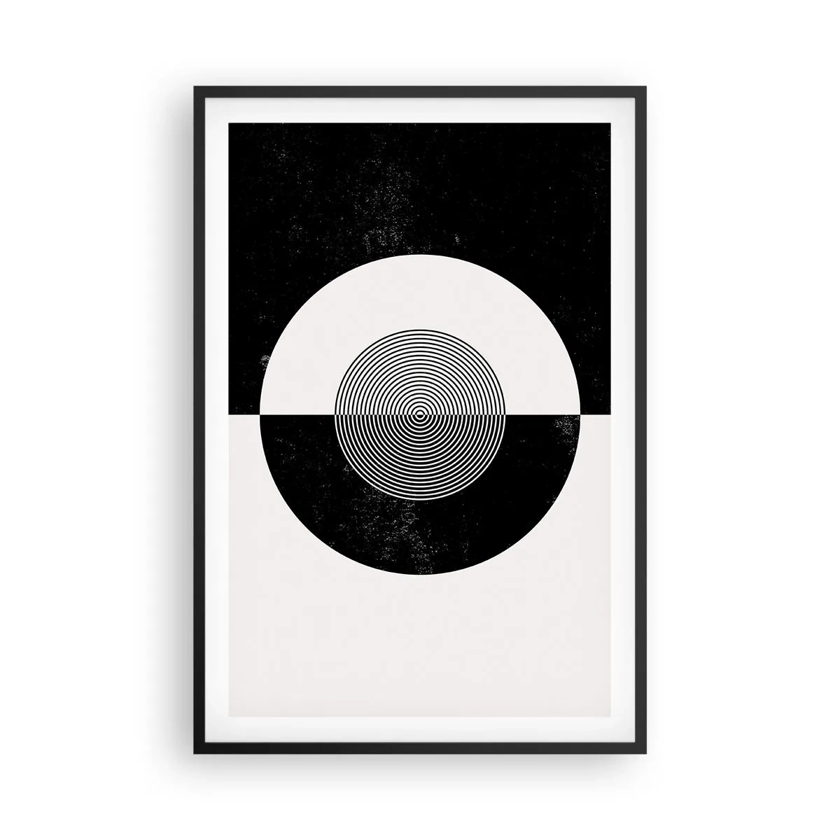Plagát v čiernom ráme - Harmónia v čiernej a bielej - 61x91 cm