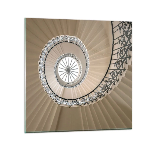 Obraz na skle - Vnútri mušle - 30x30 cm