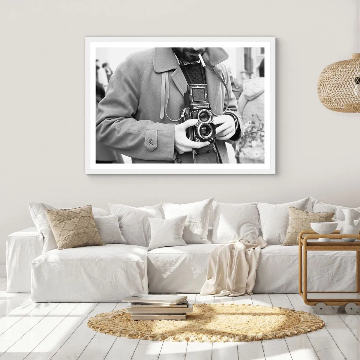 Plagát v bielom ráme - V retro štýle - 100x70 cm