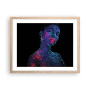 Plagát v ráme zo svetlého duba - V hviezdnom prachu - 50x40 cm