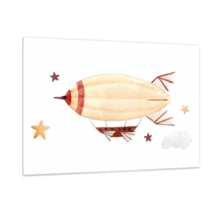 Obraz na skle - Vzducholoď - 120x80 cm