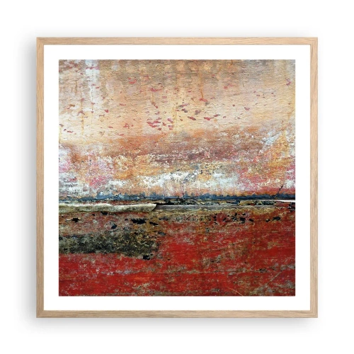 Plagát v ráme zo svetlého duba - Možno je to more - 60x60 cm