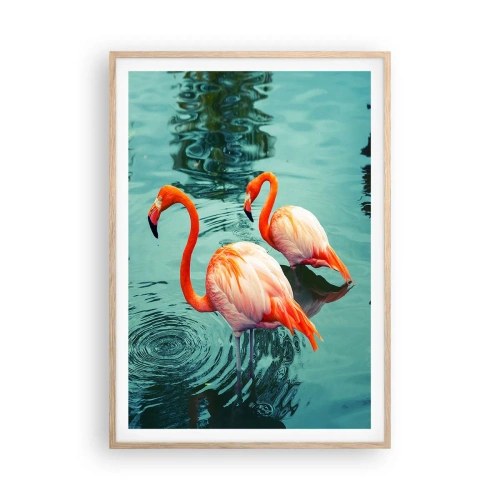 Plagát v ráme zo svetlého duba - Teraz sme v móde - 70x100 cm