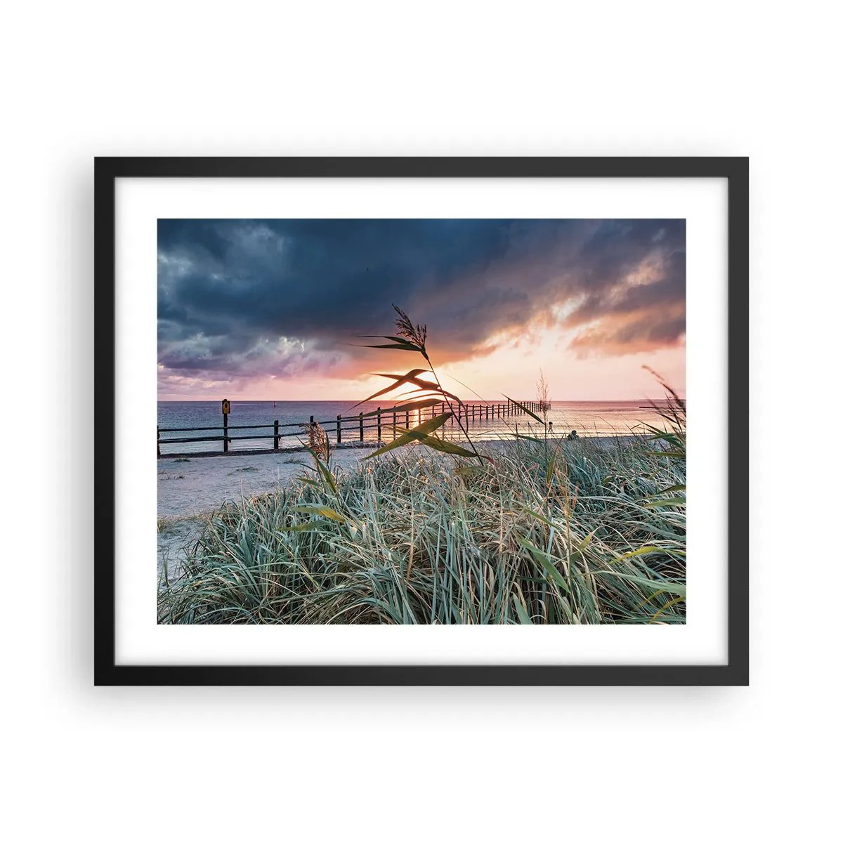 Plagát v čiernom ráme - Neodviate vetrom - 50x40 cm