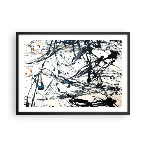 Plagát v čiernom ráme - Expresionistická abstrakcia - 70x50 cm