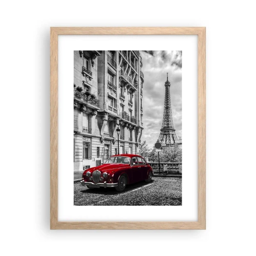 Plagát v ráme zo svetlého duba - Dravec v meste - 30x40 cm