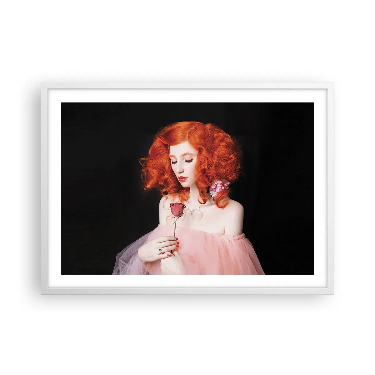 Plagát v bielom ráme - V barokovom štýle - 70x50 cm