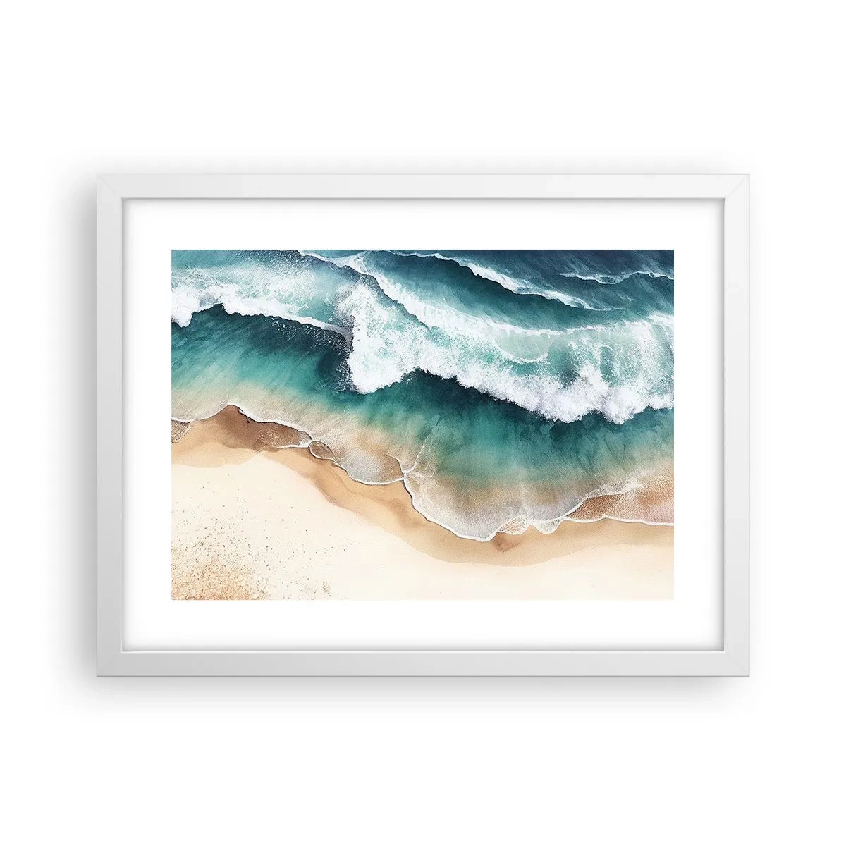 Plagát v bielom ráme - Odveké stretnutie - 40x30 cm