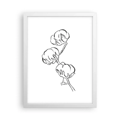 Plagát v bielom ráme - Bavlnené páperie - 30x40 cm