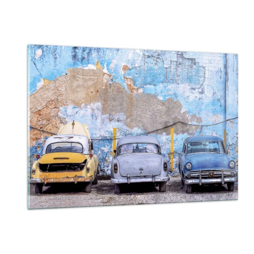 Obraz na skle - Stretnutie veteránov - 120x80 cm