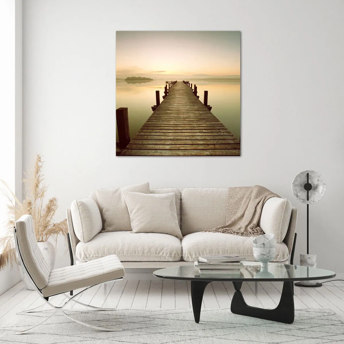 Obraz na skle - Úsvit, svitanie, svetlo - 50x50 cm