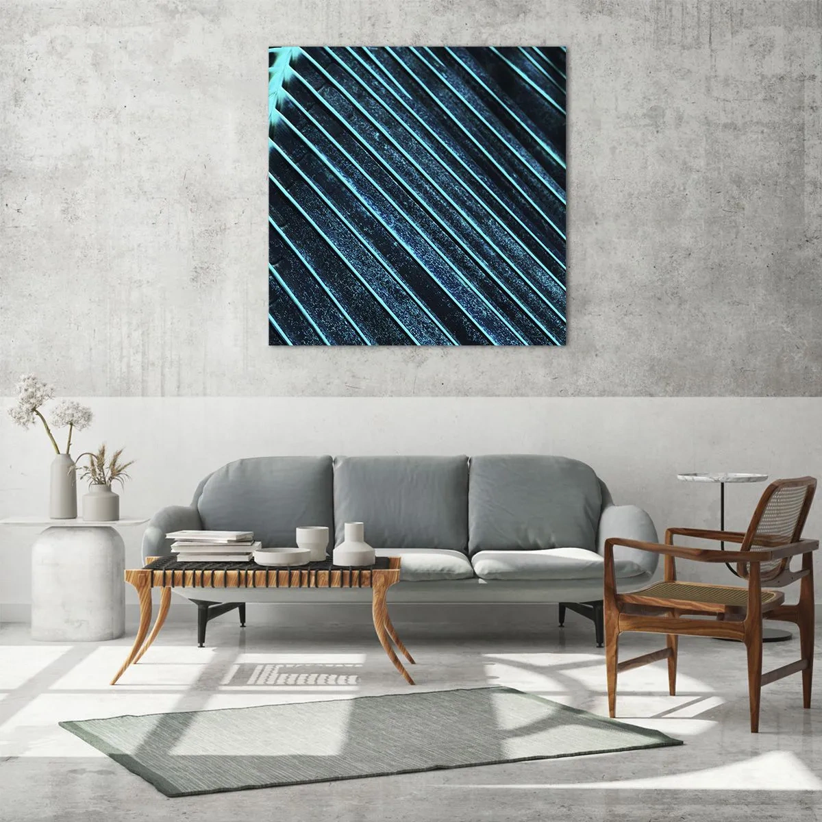Obraz na skle - Textúra zelene - 30x30 cm