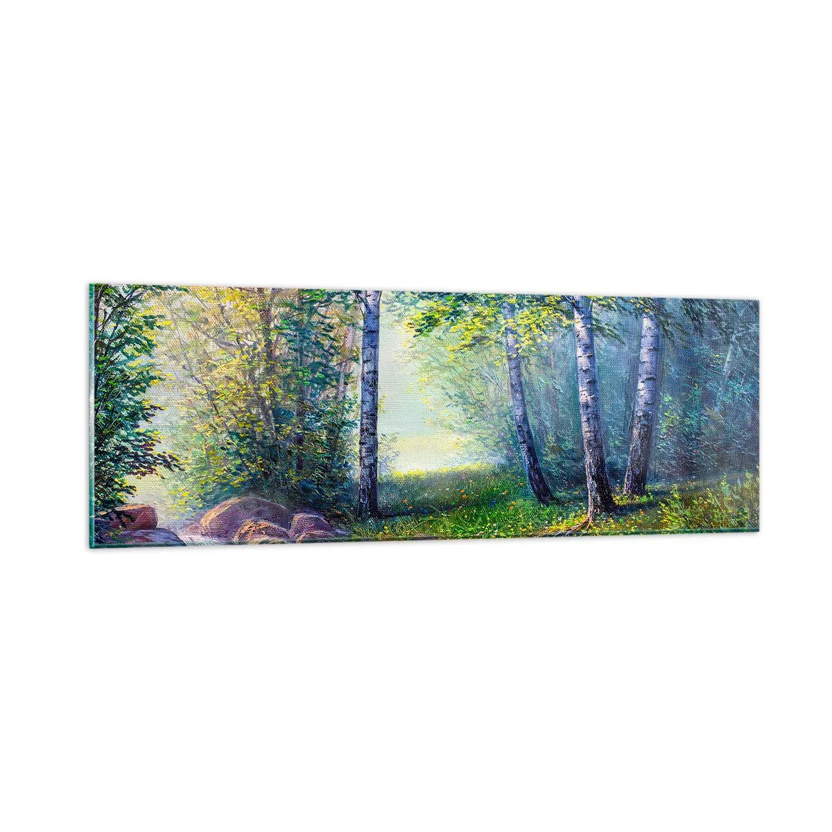 Obraz na skle - Idylické prostredie - 90x30 cm