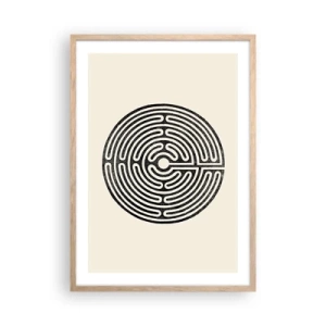 Plagát v ráme zo svetlého duba - Tajomný poriadok - 50x70 cm