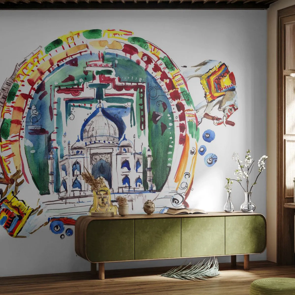 Fototapeta Standard Eco - Indická rovnováha sveta - Budha, India, budhizmus - 250x175 cm