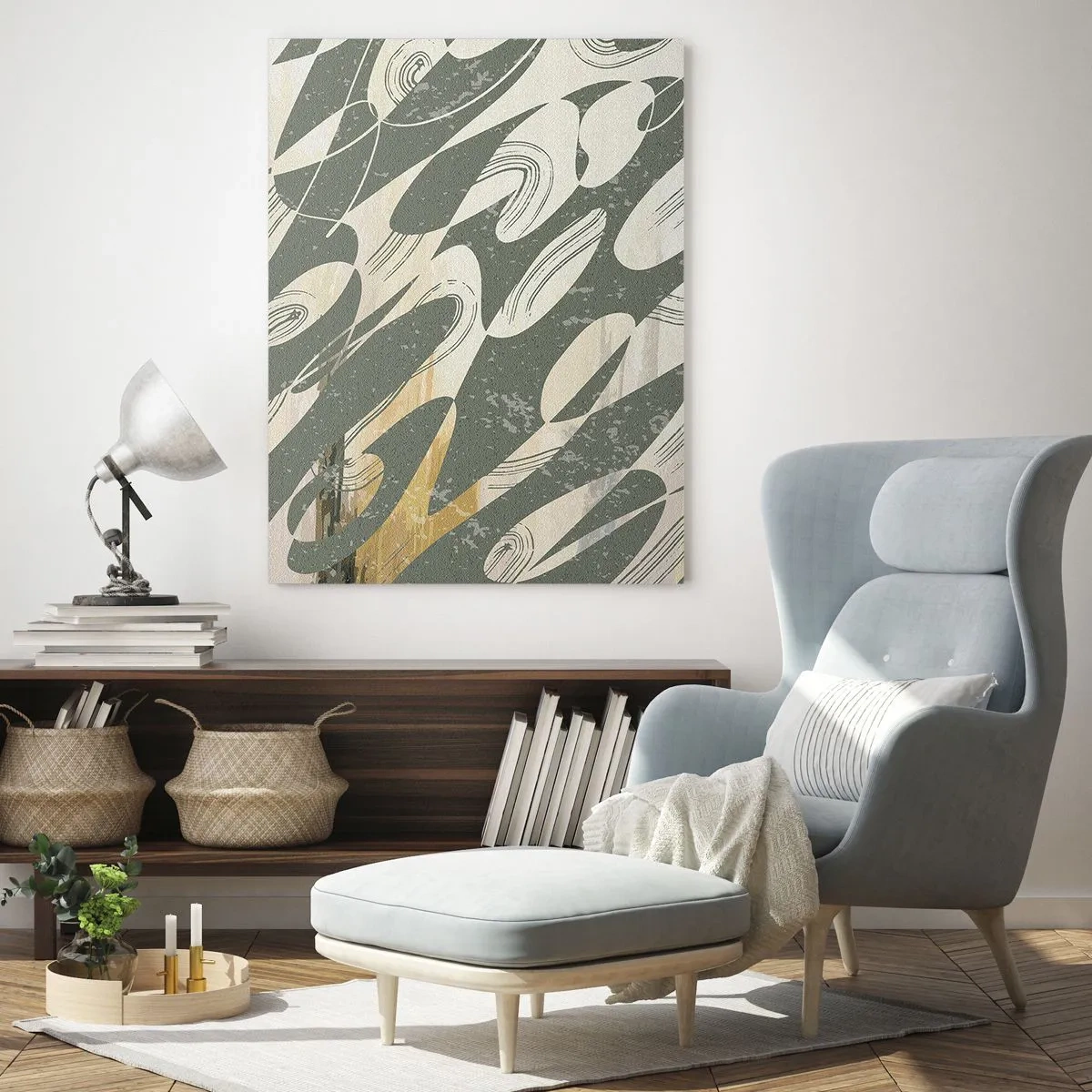 Obraz na skle - Rytmizovaná abstrakcia - 80x120 cm