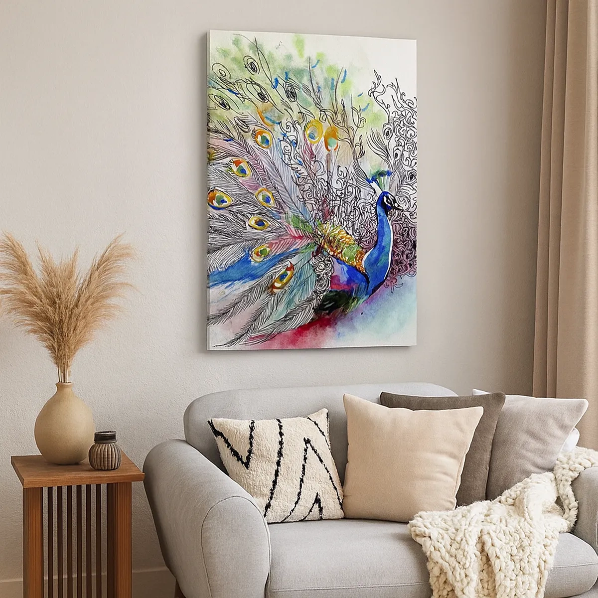 Obraz na plátne - S pýchou proti šedi  - 50x70 cm