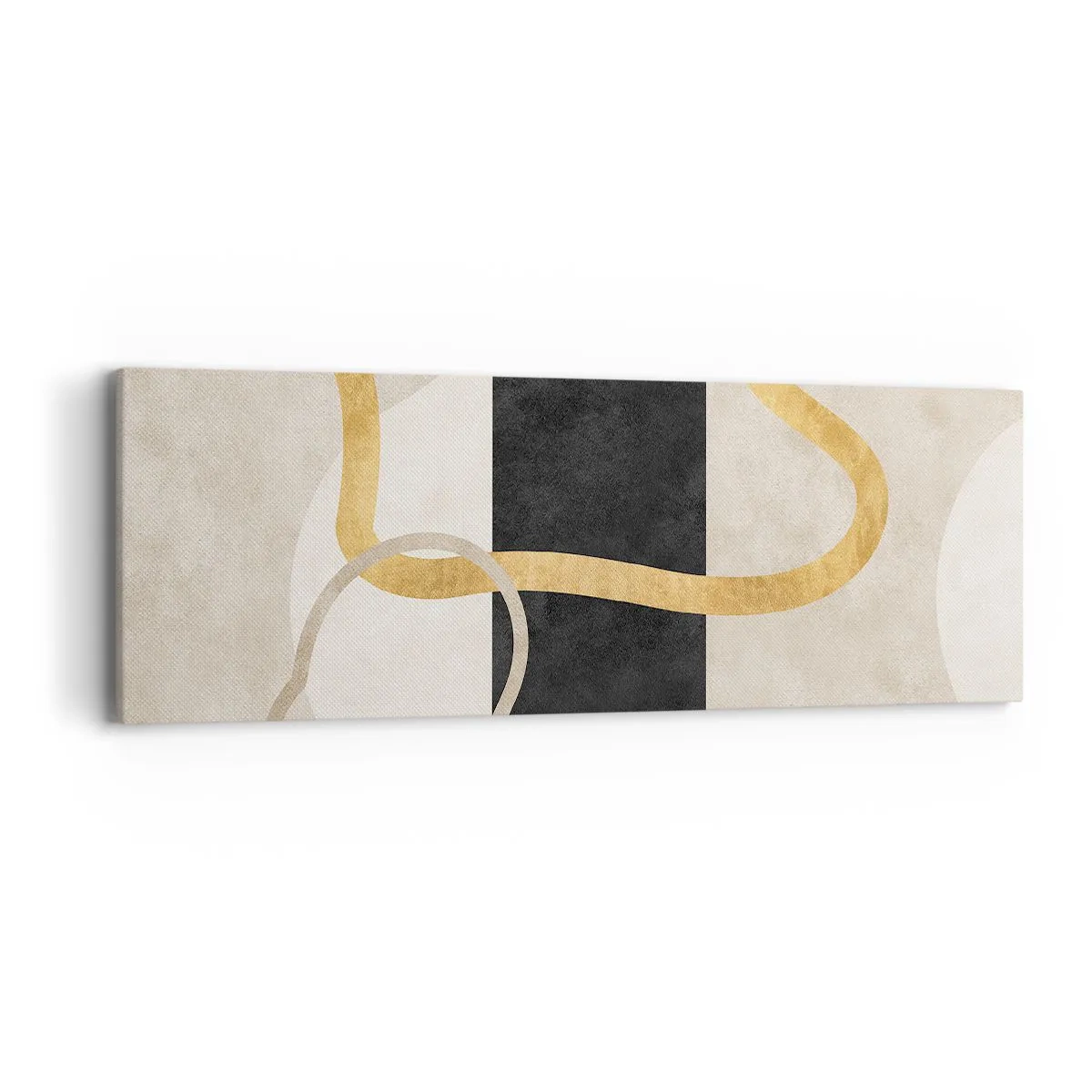 Obraz na plátne - Tvary v slučke - 90x30 cm