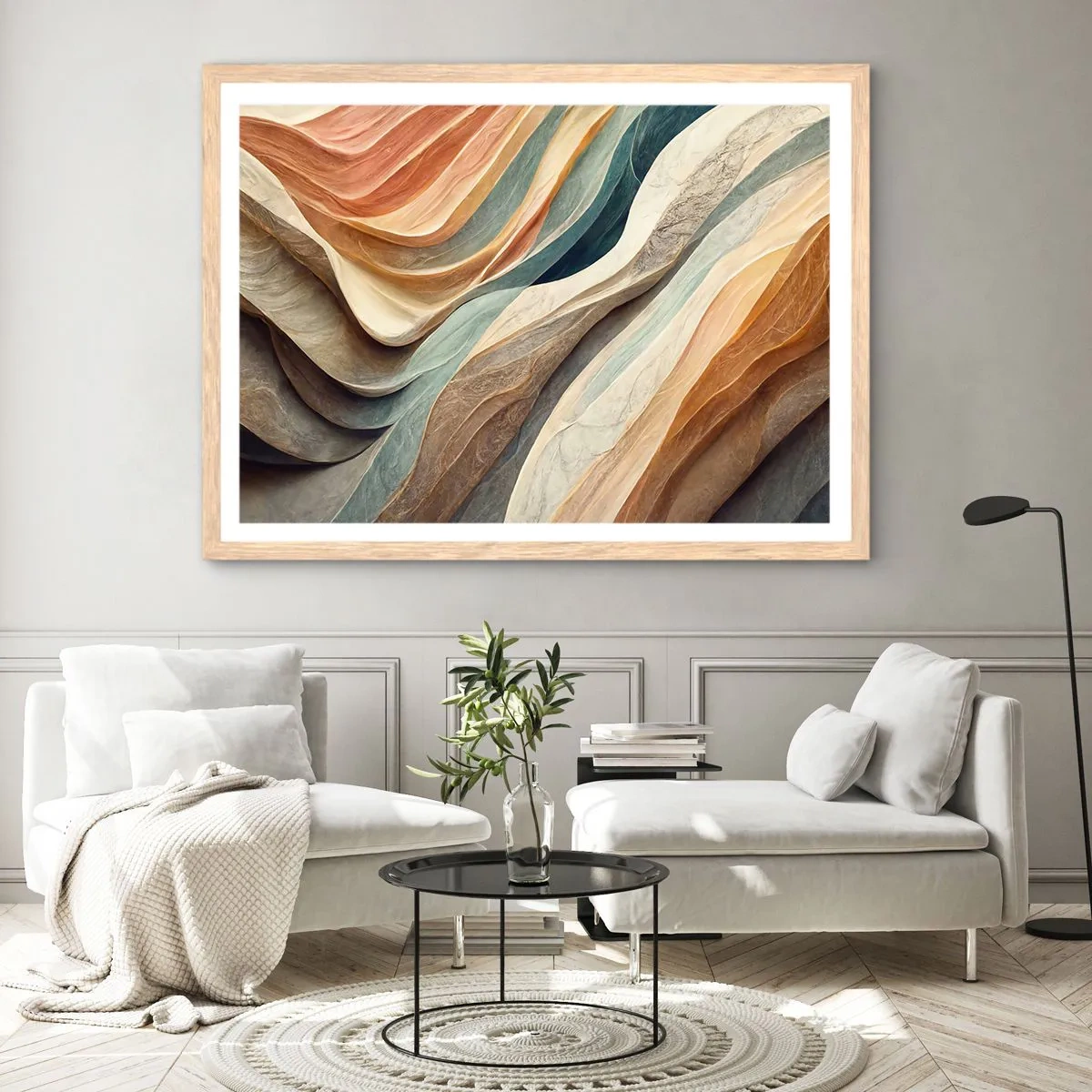 Plagát v ráme zo svetlého duba - Okamih pred zmenou - 100x70 cm