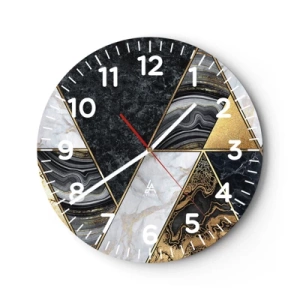 Nástenné hodiny - Kameň vedľa kameňa - 30x30 cm