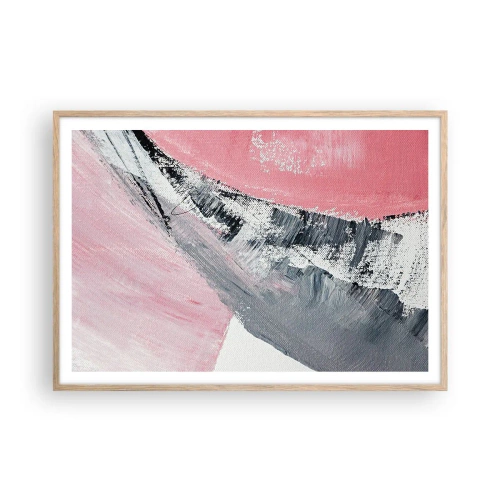 Plagát v ráme zo svetlého duba - Zladená kompozícia - 100x70 cm