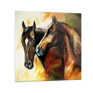 Obraz na skle - Dvakrát viac pôvabu - 30x30 cm