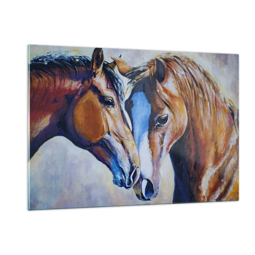 Obraz na skle - Je to priateľstvo? Je to láska? - 120x80 cm