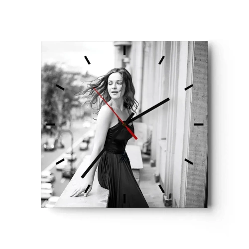 Nástenné hodiny - Určite Parížanka - 30x30 cm