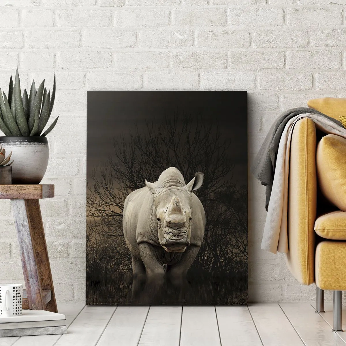 Obraz na plátne - Biely proti prírode - 55x100 cm