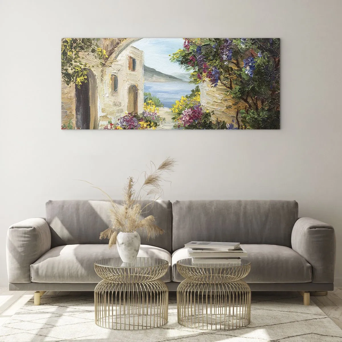 Obraz na skle - Pôvab pobrežnej krajiny - 100x40 cm