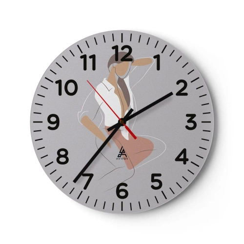 Nástenné hodiny - Obrys pôvabu - 40x40 cm