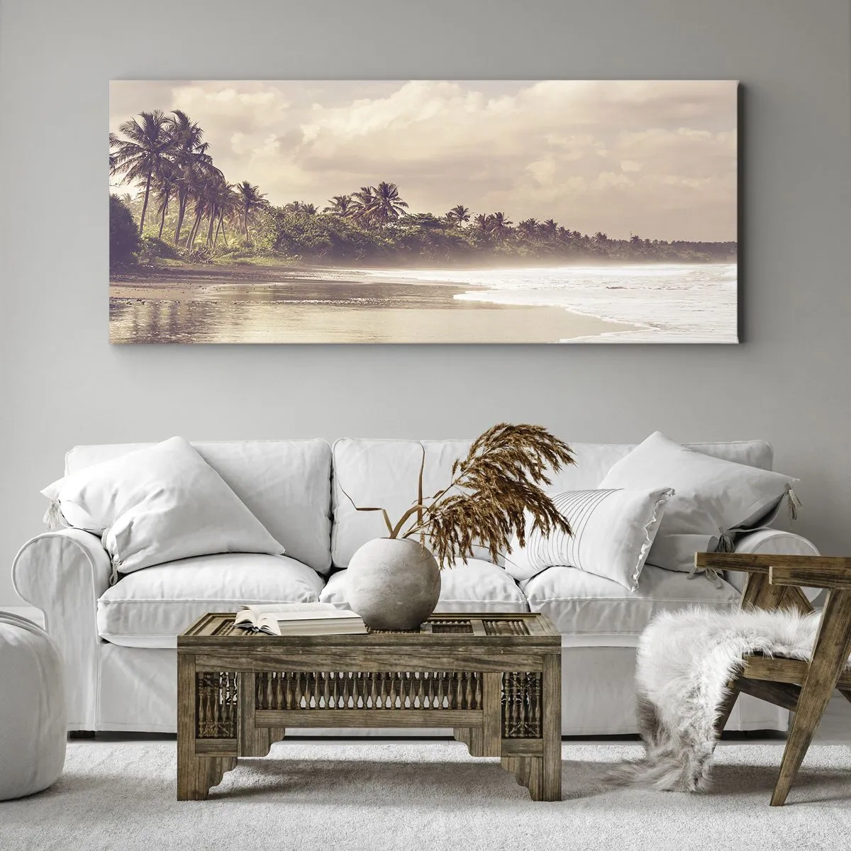 Obraz na plátne - Pohladenie vĺn - 160x50 cm