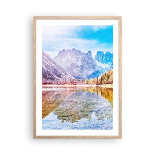 Plagát v ráme zo svetlého duba - A v horách už je jeseň - 50x70 cm