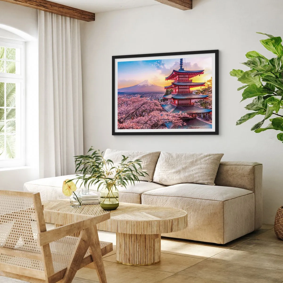 Plagát v čiernom ráme - Podstata japonského ducha - 100x70 cm