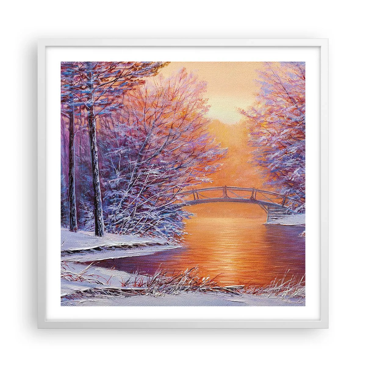 Plagát v bielom ráme - Stretneme sa tu - 60x60 cm