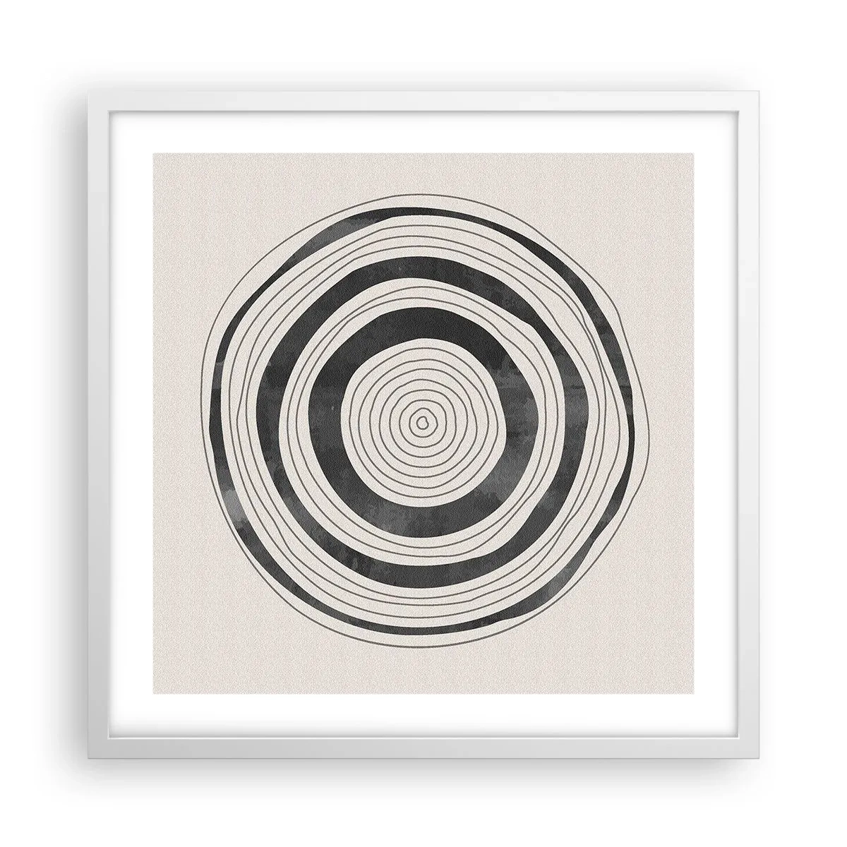 Plagát v bielom ráme - Dôležité je to, čo je uprostred - 50x50 cm