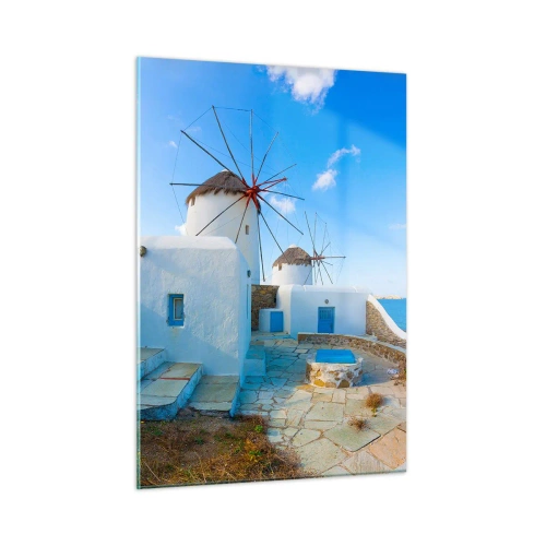 Obraz na skle - Modrý vietor od mora - 50x70 cm