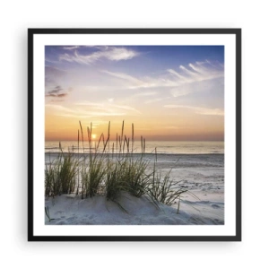 Plagát v čiernom ráme - Pozri sa, predstav si a pociť - 60x60 cm