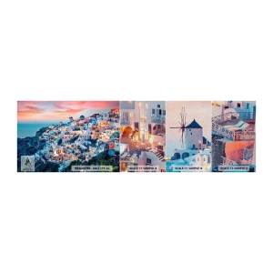 Vzorka fototapety Premium Canvas - Tvoja tučná grécka dovolenka - Krajina, Grécko, Santorini - 100x30 cm