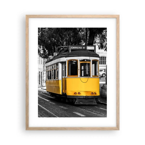 Plagát v ráme zo svetlého duba - Fado v pozadí - 40x50 cm